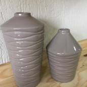 Vaso Cerâmica Cinza
