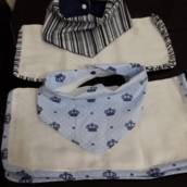 Kit Babador bandana e fralda para boca