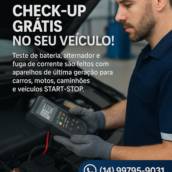 Teste de Bateria e Sistema Elétrico grátis no Atacadão das Baterias em Botucatu