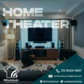Montagem e configuração de salas de cinema residencial 