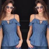 Ciganinha Jeans Acinturada (Última Peça Disponível no Tamanho: 38/40)
