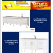 Queima de estoque Armários, espelheiras, balcão de cozinha