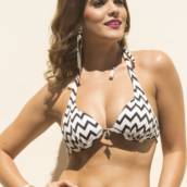 Sutiã Biquini Cortinão Lycra Chevron