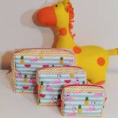 Necessaire Infantil Nylon 3 tamanhos - estampas variadas