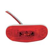 LANTERNA 2 LEDS PLACA P/ONIBUS VERMELHA ACRILICO