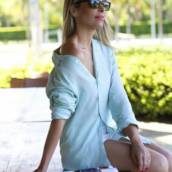 ❤ Camisa Candy Collor de Viscose (Semelhante a essa Disponível na cor Rosê e Tamanho: 44).