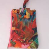 Carteira Porta Celular em patchwork