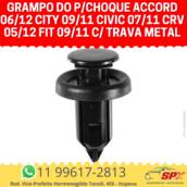 Grampo do P/choque Accord 06/12 City 09/11 Civic 07/11 Crv 05/12 Fit 09/11 c/ Trava Metal