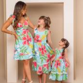 Kit vestidos mãe e filha DOCE AMOR FLORAL