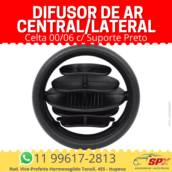 Difusor de Ar Central/Lateral Celta 00/06 c/ Suporte Preto