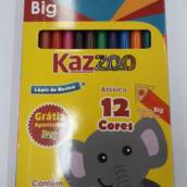 Caixa de lapis de cor triangular big com 12 cores Kaz