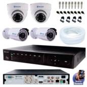 Kit DVR 4 câmeras Greatek