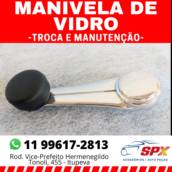MANIVELA DE VIDRO CROMADA 