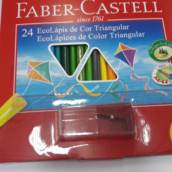 Caixa de lapis de cor 24 cores Faber  Castell