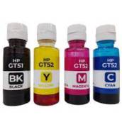 Tinta HP Gt51 Gt52 Gt5810 Gt5820 Gt5822 Para HP Smart Tank 515, 519, 530, 615, Plus 551, 500, 514, 517, 532, 617, 618 KIT COM AS 4 CORES