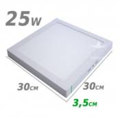 Luminária Plafon 25w LED Sobrepor Branco Frio 6500k / Branco Quente 3000k
