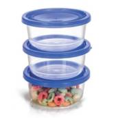 Conjunto de Pote 3 Peças Colors Ercaplast