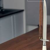 Adaga com Cabo de Osso em Aço Inox