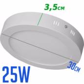 Luminária Plafon 25w LED Sobrepor Branco Frio 6500k / Branco Quente 3000k