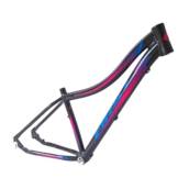 Quadro Bike First Smitt 29 Preto/Azul/Rosa Cabeamento Interno