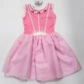 2683 - Princesa rosa longa (tamanho 3)