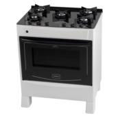 Fogão Realce Iris Glass 5 Bocas Branco/Preto