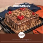 Bolo confeitado de BRIGADEIRO CROCANTE