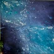 Painel Abstrato Azul
