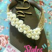 Chinelo Perolas c strass