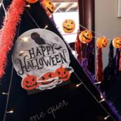 Festa do Pijama com cabanas - Tema Halloween