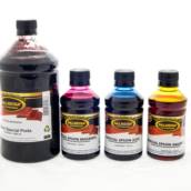Tinta Epson L395 L375 L365 L220 L455 L355 L800 KIT 1 LITRO PRETO E 250 ML CADA COLORIDOS