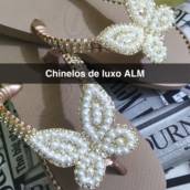 Chinelo borboleta luxo 