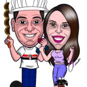 Caricatura sob encomenda - Casal