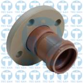 Extremidade pvc com flange e ponta para ponta-bolsa-anel (PBA)