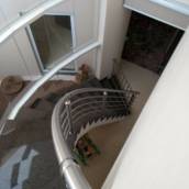 Escada curva em inox