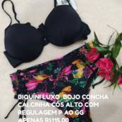 Biquíni luxo cós alto com regulagem e bojo concha