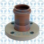 Extremidade pvc com flange e bolsa junta elástica ponta-bolsa-anel (PBA)