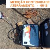 Medição de Continuidade de Aterramento Canteiro de Obras - Atendimento a NR18