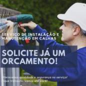 Instalação e manutenção de calhas
