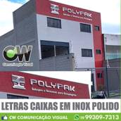 LETRAS CAIXAS EM INOX POLIDO 