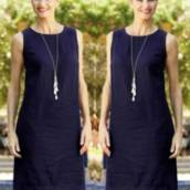 Vestido Tubinho de Viscose Acetinado (Semelhante a Esse Disponível no Tamanho: 46).