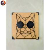 Quadro gato de óculos