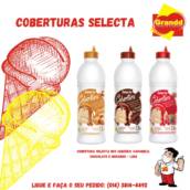 COBERTURA SELECTA CHOCOLATE ,BAUNILHA E MORANGO