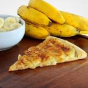 pizza de doce de leite com banana e pizza de prestigio