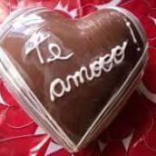 Coração de chocolate te amo