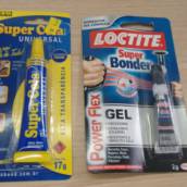 Super Bonder e Super Cola.