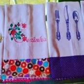 Panos de prato bordados
