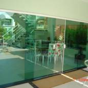 Porta 4 folhas no vidro verde 10mm - Vidrobox