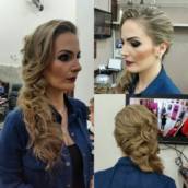 Penteado e maquiagem