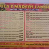 Cardápio Paula Lanches